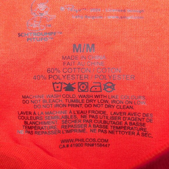 The Smurfs Tis the Season Christmas Red Holiday Short Sleeve T Shirt Mens M - Picture 5 of 10